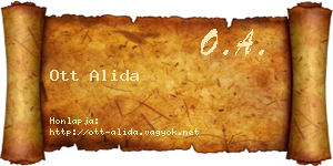 Ott Alida névjegykártya